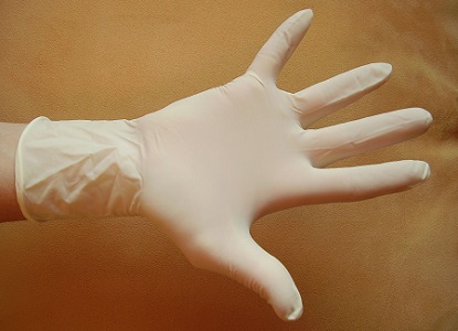 有粉塑料橡胶手套